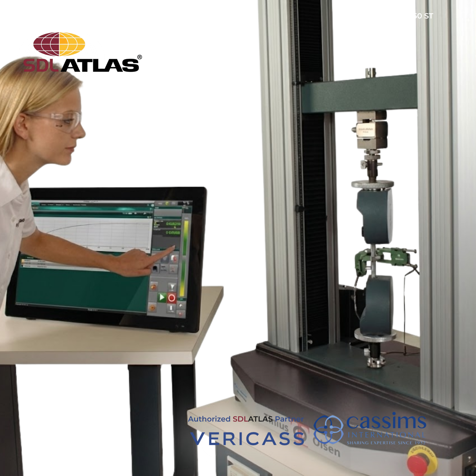 Visually Column Testing Image Universal Testing Machines - Dual Column Benchtop - VERICASS